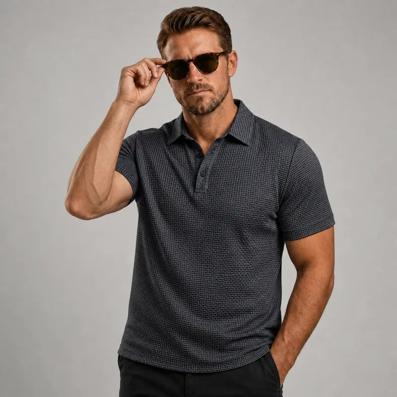 The Ribbed Knitted Polo