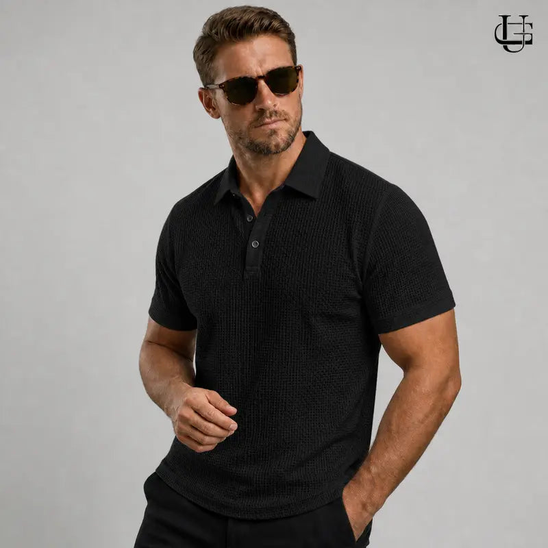 The Ribbed Knitted Polo