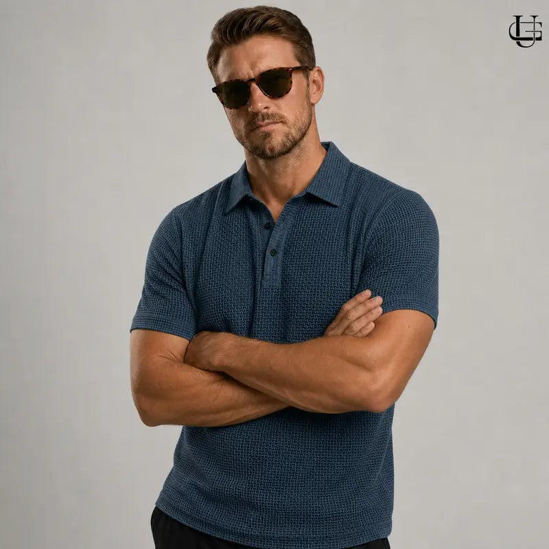 The Ribbed Knitted Polo